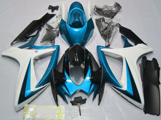 Compra Carenados Moto Suzuki GSXR 600 / GSXR 750 2006-2007 - Blanco Azul Negro Brillante