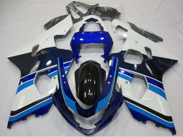 Compra Carenados Moto Suzuki GSXR 600 / GSXR 750 2004-2005 - Blanco Azul Negro Brillante