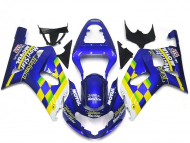 Compra Carenados Moto Suzuki GSXR 600 / GSXR 750 2001-2003 - Azul Amarillo Verde Blanco MoviStar