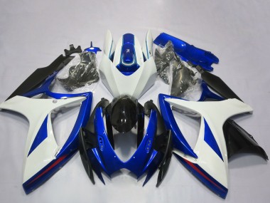 Compra Carenado Moto Suzuki GSXR 600 / GSXR 750 2006-2007 - Blanco Azul Negro Brillante OEM Estilo