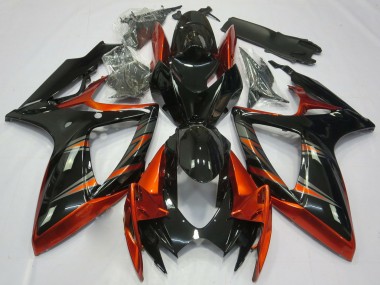 Compra Carenados Moto Suzuki GSXR 600 / GSXR 750 2006-2007 - Naranja Negro Brillante