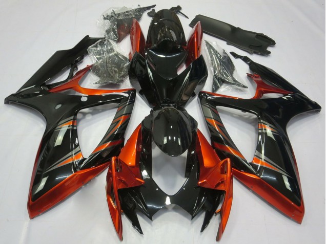 Compra Carenados Moto Suzuki GSXR 600 / GSXR 750 2006-2007 - Naranja Negro Brillante