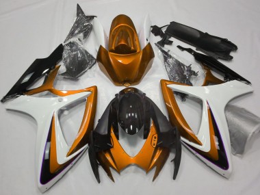 Compra Carenados Moto Suzuki GSXR 600 / GSXR 750 2006-2007 - Naranja Blanco Negro Brillante