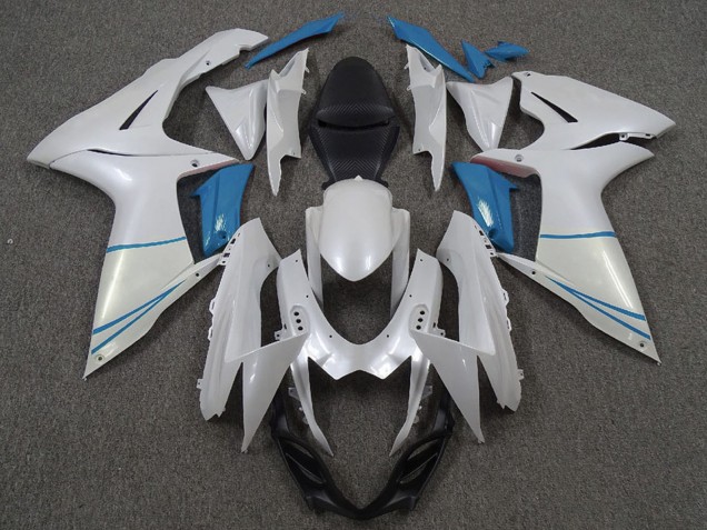 Compra Carenados Moto Suzuki GSXR 600 / GSXR 750 2011-2024 - Blanco Perla Azul Claro