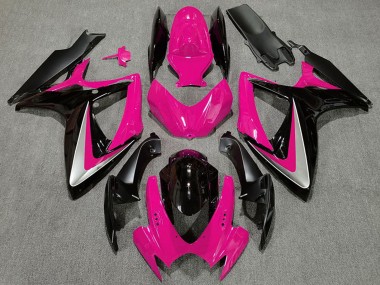 Compra Carenados Moto Suzuki GSXR 600 / GSXR 750 2006-2007 - Rosa Plata Negro Brillante OEM Estilo