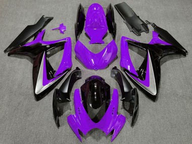 Compra Carenados Moto Suzuki GSXR 600 / GSXR 750 2006-2007 - Púrpura Plata Negro Brillante OEM Estilo