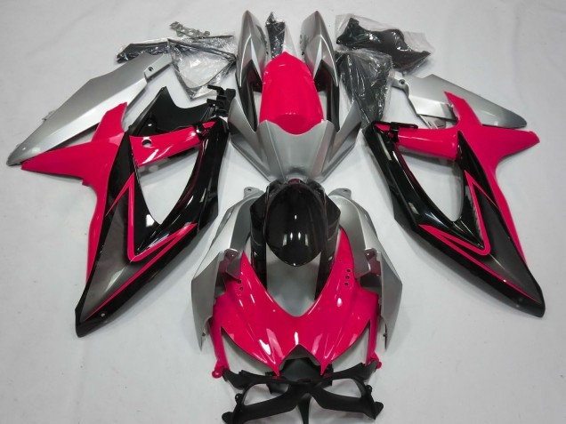 Compra Carenados Moto Suzuki GSXR 600 / GSXR 750 2008-2010 - Plata Rojo Negro Brillante