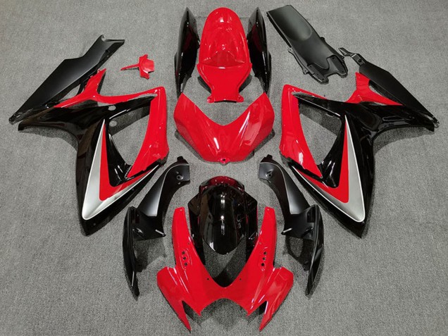 Compra Carenados Moto Suzuki GSXR 600 / GSXR 750 2006-2007 - Rojo Gris Negro Brillante OEM Estilo