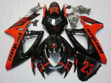 Compra Carenados Moto Suzuki GSXR 600 / GSXR 750 2006-2007 - Rojo Negro Brillante Jordan 23