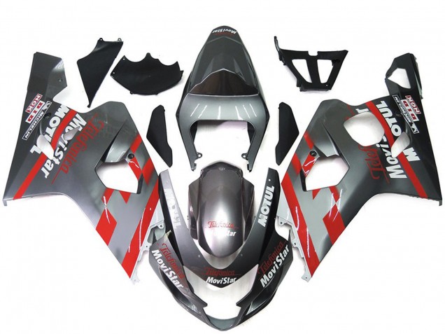 Compra Carenados Moto Suzuki GSXR 600 / GSXR 750 2004-2005 - Plata Rojo MoviStar