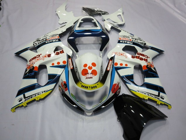 Compra Carenados Moto Suzuki GSXR 600 / GSXR 750 2001-2003 - Blanco Azul Rojo Amarillo Spots