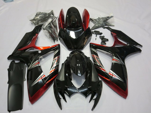 Compra Carenados Moto Suzuki GSXR 600 / GSXR 750 2006-2007 - Rojo Negro Brillante
