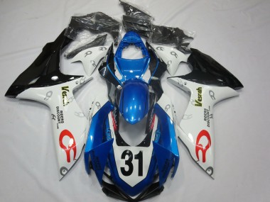 Compra Carenados Moto Suzuki GSXR 600 / GSXR 750 2011-2024 - Blanco Azul Negro Brillante Vesrah 31
