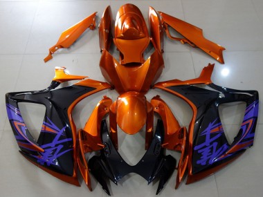 Compra Carenados Moto Suzuki GSXR 600 / GSXR 750 2006-2007 - Naranja Negro Brillante Azul
