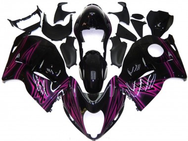 Compra Carenados Moto Suzuki GSXR 1300 1996-2007 - Negro Brillante Púrpura Llama