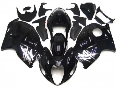 Compra Carenados Moto Suzuki GSXR 1300 1996-2007 - Negro Brillante Plata Calcomanías