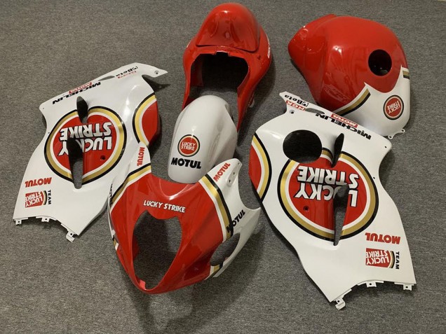 Compra Carenados Moto Suzuki GSXR 1300 1996-2007 - Blanco Rojo Lucky Strike