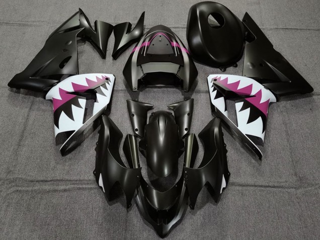 Compra Carenados Moto Kawasaki ZX10R 2004-2005 - Negro Mate Rosa Tiburón