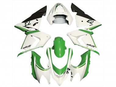 Compra Carenados Moto Kawasaki ZX10R 2004-2005 - Blanco Brillante Verde