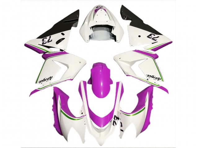 Compra Carenados Moto Kawasaki ZX10R 2004-2005 - Blanco Brillante Rosa