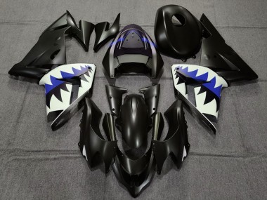 Compra Carenados Moto Kawasaki ZX10R 2004-2005 - Negro Mate Azul Oscuro Tiburón