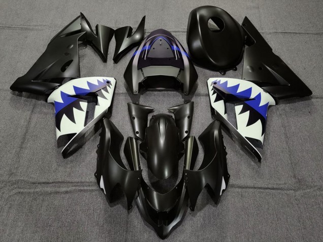 Compra Carenados Moto Kawasaki ZX10R 2004-2005 - Negro Mate Azul Oscuro Tiburón