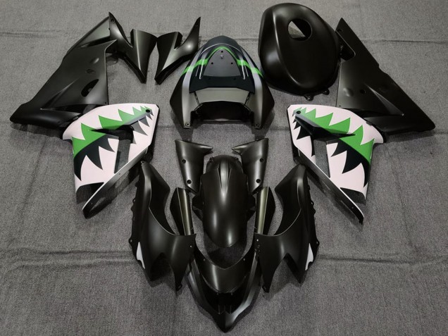 Compra Carenados Moto Kawasaki ZX10R 2004-2005 - Negro Mate Verde