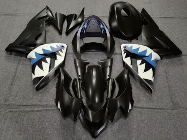 Compra Carenados Moto Kawasaki ZX10R 2004-2005 - Negro Mate Azul Claro Tiburón