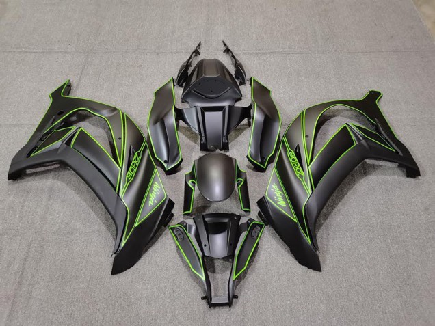 Compra Carenados Moto Kawasaki ZX10R 2011-2015 - Negro Mate Verde Línea