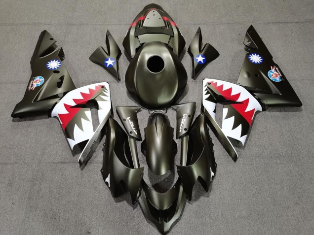 Compra Carenados Moto Kawasaki ZX10R 2004-2005 - Verde Militar Tiburón