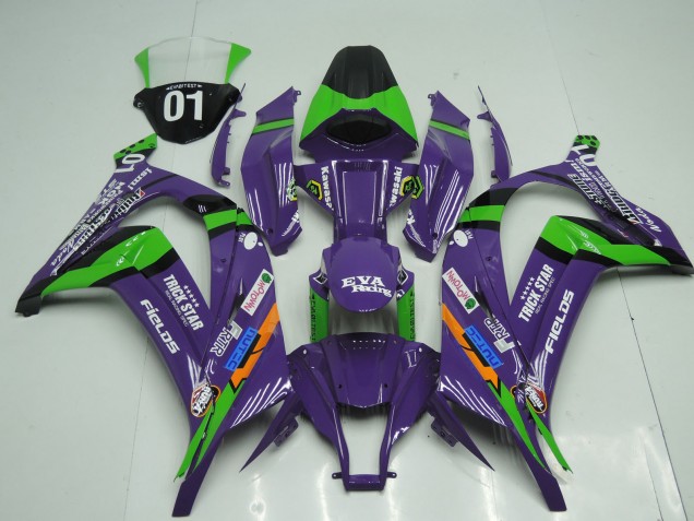 Compra Carenados Moto Kawasaki ZX10R 2011-2015 - Púrpura Negro Verde Naranja Blanco Trick Star EVA Racing OEM Estilo