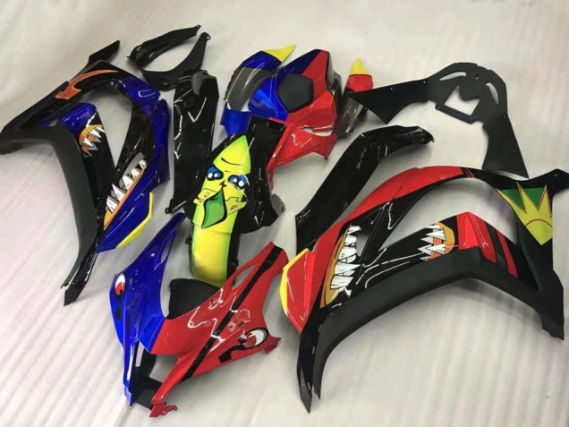 Compra Carenados Moto Kawasaki ZX10R 2016-2020 - Rojo Azul Amarillo Negro Tiburón