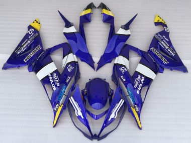 Compra Carenados Moto Kawasaki ZX6R 2013-2018 - Azul Blanco Amarillo Trick Star Bridgestone