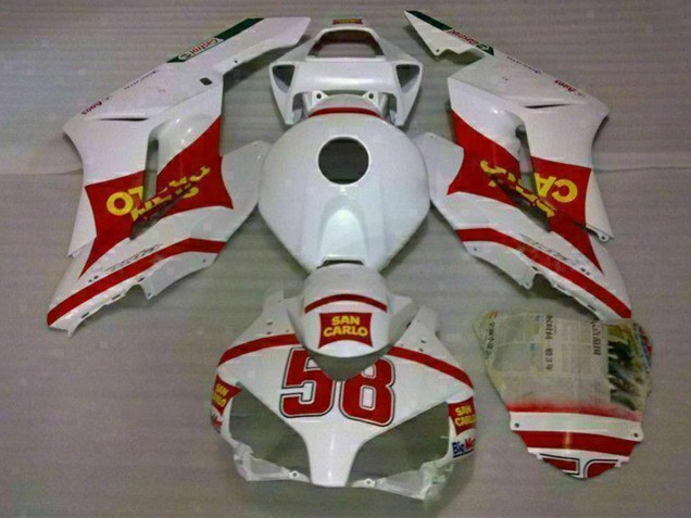 Compra Carenados Moto Honda CBR1000RR 2004-2005 - Blanco Rojo Amarillo San Carlo 58