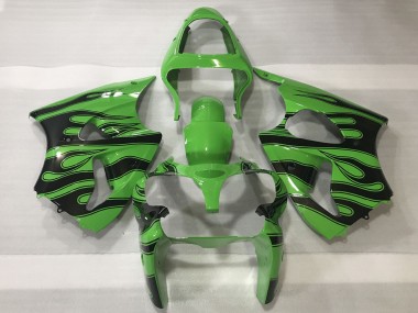 Compra Carenados Moto Kawasaki ZX6R 2000-2002 - Verde Negro Llama