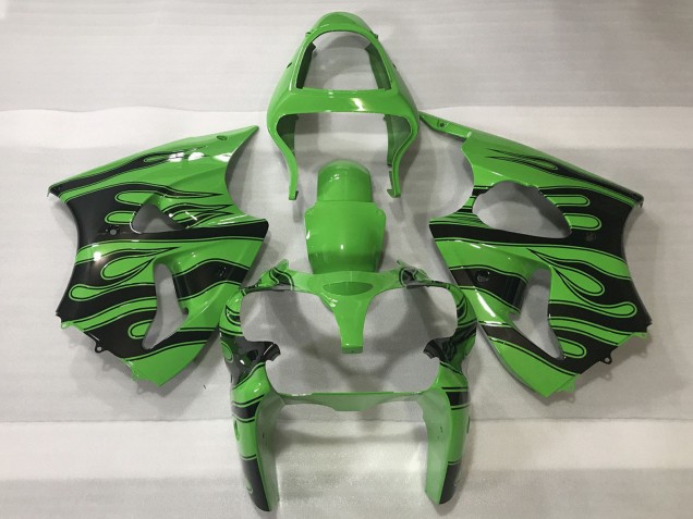Compra Carenados Moto Kawasaki ZX6R 2000-2002 - Verde Negro Llama