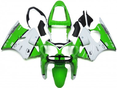 Compra Carenados Moto Kawasaki ZX6R 2000-2002 - Blanco Verde Negro Bridgestone Silkolene