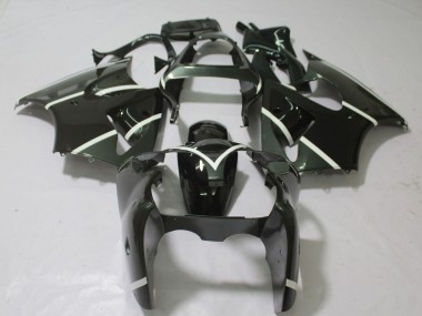 Compra Carenados Moto Kawasaki ZX6R 2000-2002 - Negro Brillante Blanco
