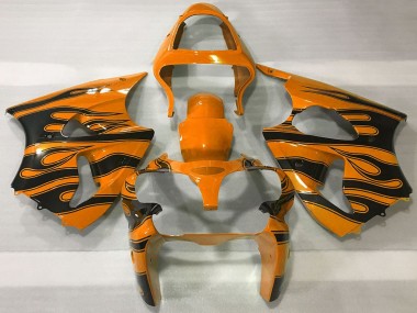 Compra Carenados Moto Kawasaki ZX6R 2000-2002 - Naranja Negro Llama