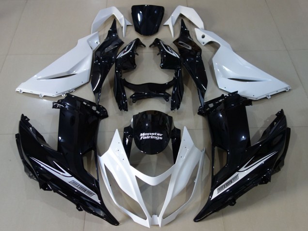 Compra Carenado Moto Kawasaki ZX6R 2013-2018 - Blanco Negro Brillante