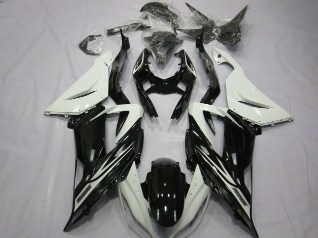Compra Carenados Moto Kawasaki ZX6R 2013-2018 - Blanco Negro Brillante