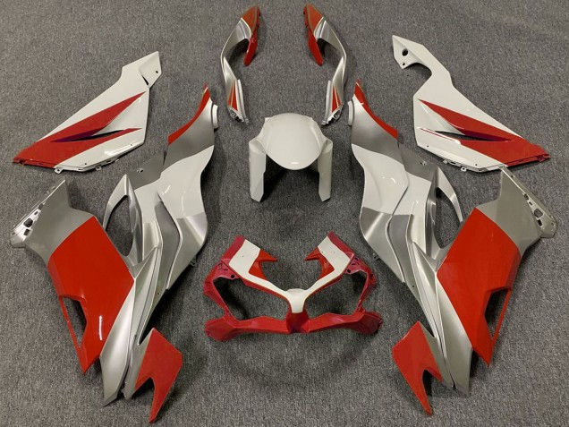 Compra Carenados Moto Kawasaki ZX6R 2019-2022 - Blanco Plata Rojo