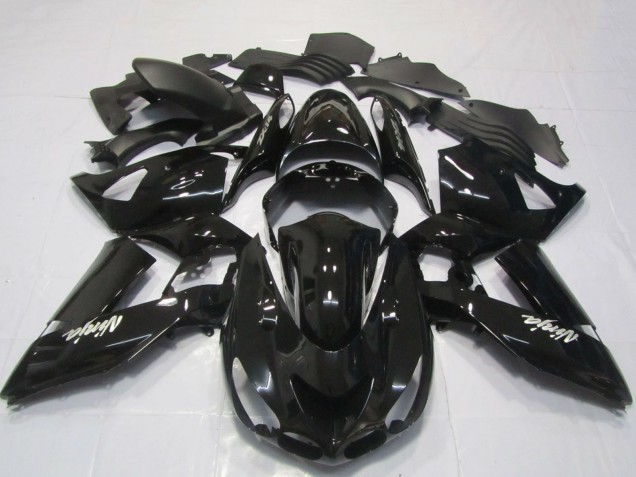 Compra Carenados Moto Kawasaki ZX14R 2006-2011 - Negro Brillante Blanco Ninja
