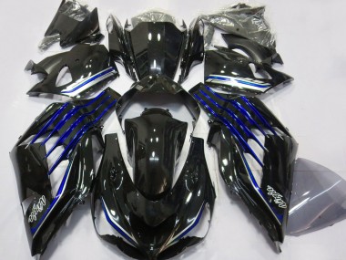 Compra Carenados Moto Kawasaki ZX14R ZZR1400 2012-2024 - Negro Brillante Azul
