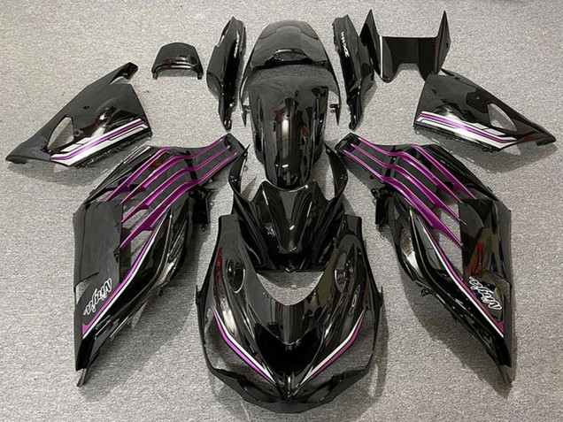 Compra Carenados Moto Kawasaki ZX14R ZZR1400 2012-2024 - Negro Brillante Púrpura