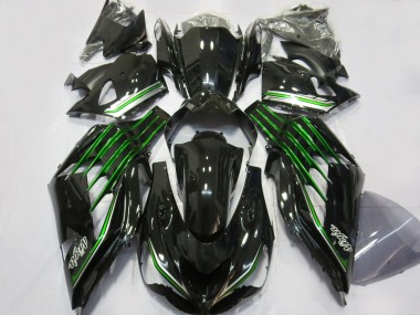 Compra Carenados Moto Kawasaki ZX14R ZZR1400 2012-2024 - Negro Brillante Verde