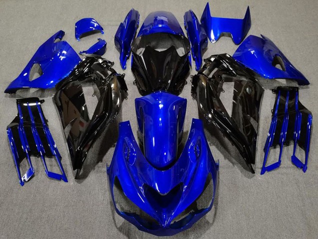 Compra Carenado Moto Kawasaki ZX14R ZZR1400 2012-2024 - Azul Negro Brillante