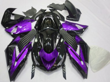 Compra Carenados Moto Kawasaki ZX14R 2006-2011 - Púrpura Negro Brillante