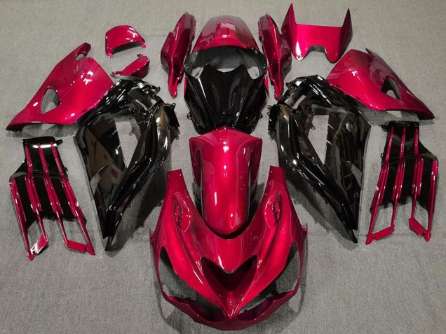 Compra Carenados Moto Kawasaki ZX14R ZZR1400 2012-2024 - Rojo Negro Brillante