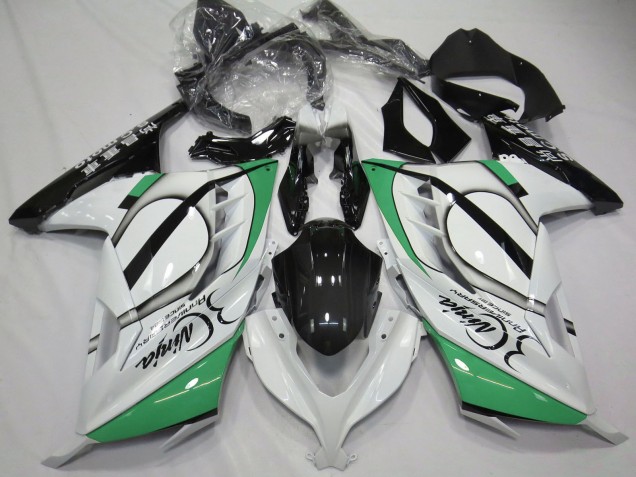 Compra Carenados Moto Kawasaki Ninja 300 2013-2024 - Blanco Brillante Verde Negro
